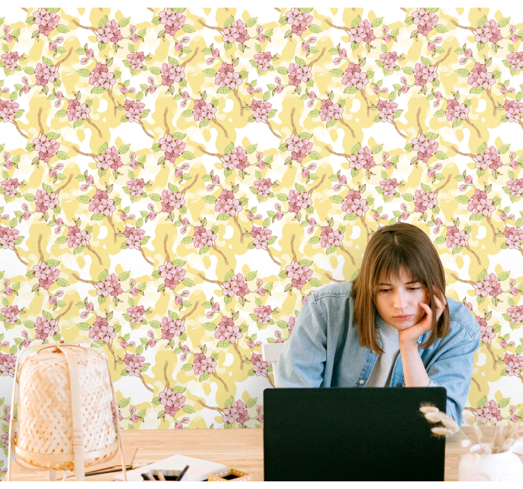 Kukkakaskadi kukkatapetti - Tenstickers