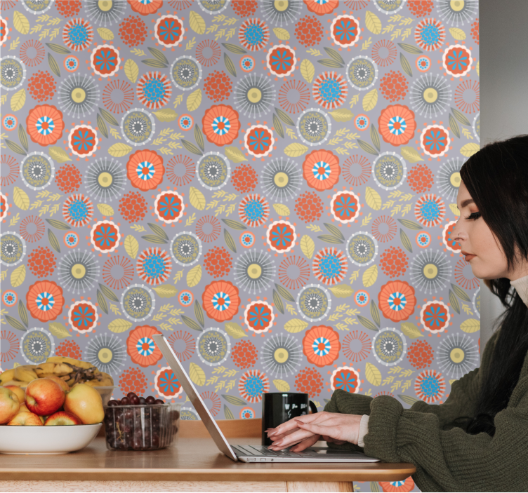 Kukkapurske kukkatapetti - Tenstickers