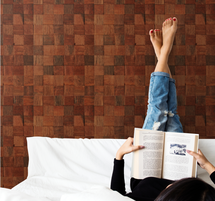 Kuvioitu puupinta puukuviotapetti - Tenstickers