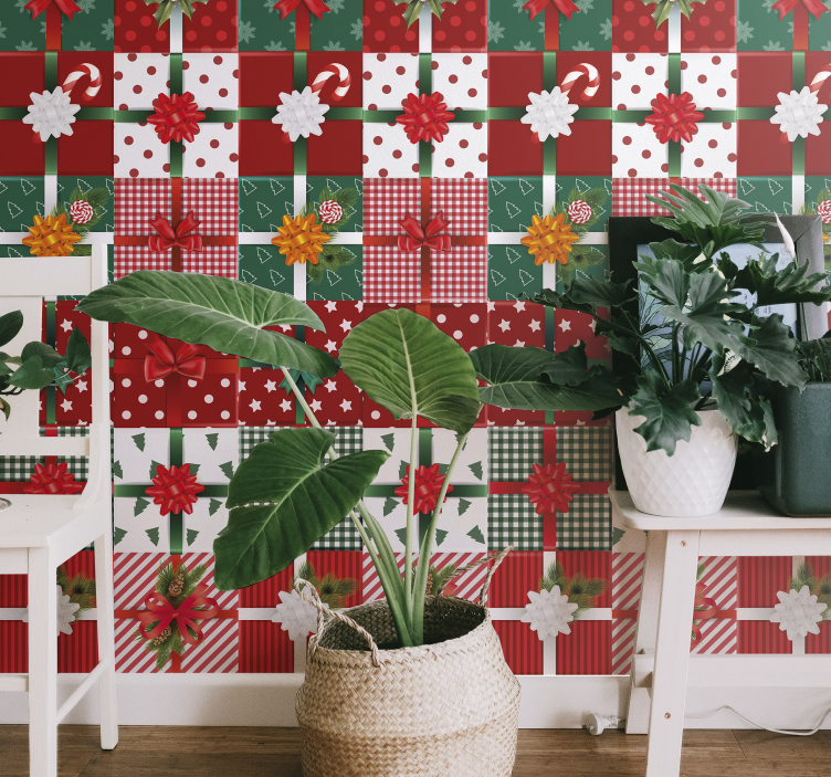 Hieno lahja pakkaus olohuone tapetit - Tenstickers