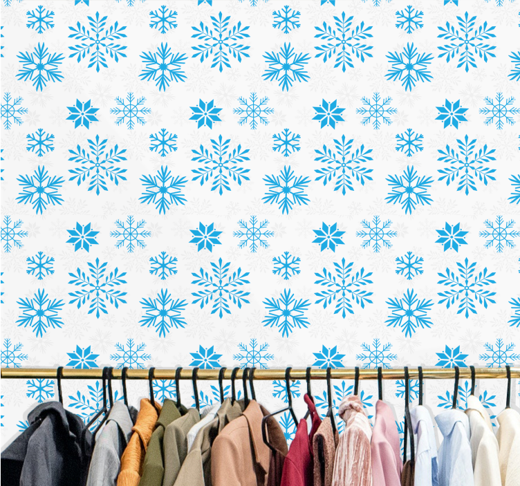 Lumikristalli laatta tapetti - Tenstickers