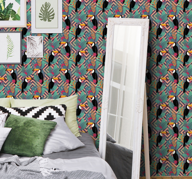 Luonto tukkaanit 3d eläimen tapetti - Tenstickers