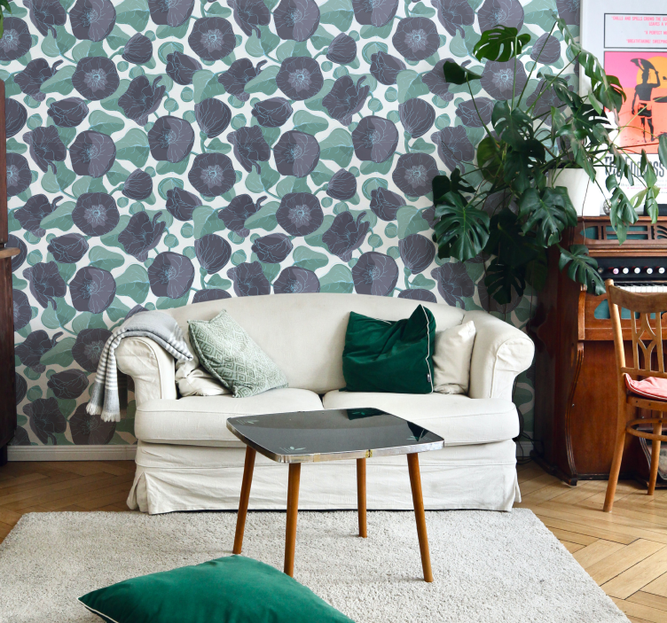 Malvan kukkia kukkatapetit - Tenstickers