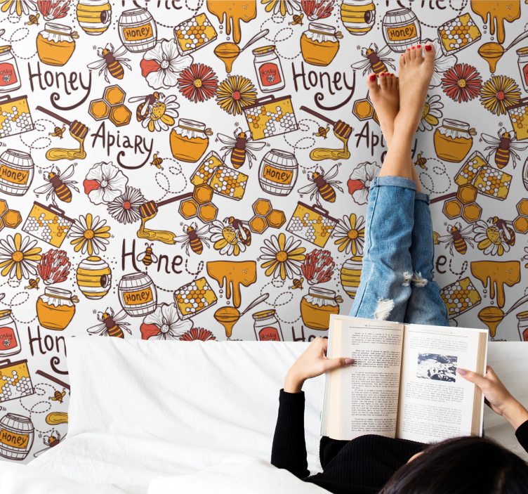 Mehiläispesän ilo taide tapetti - Tenstickers