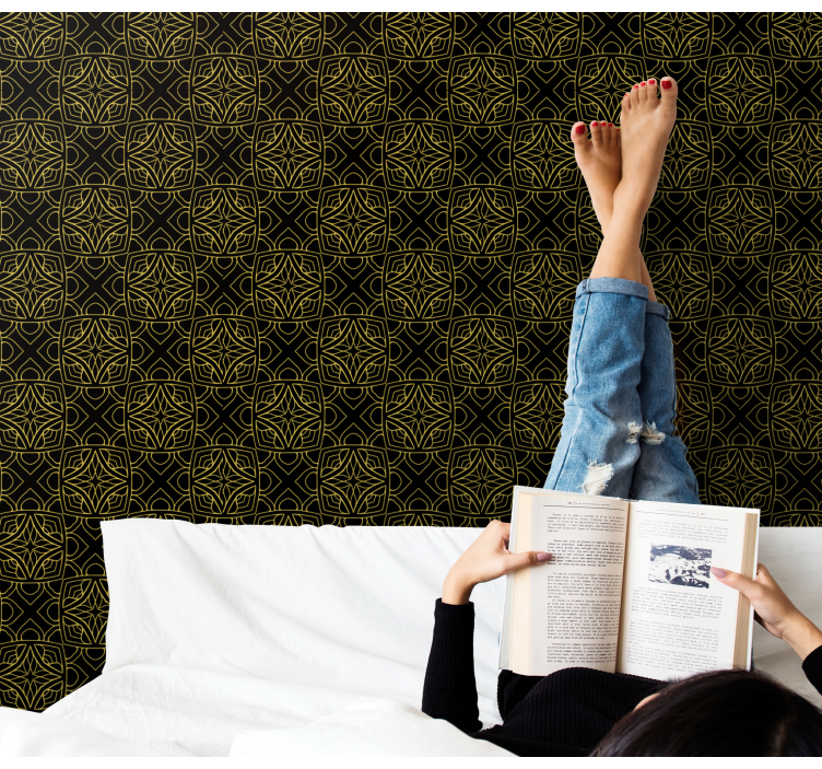 Monimutkaiset geometriset kuviot koristeellinen tapetti - Tenstickers