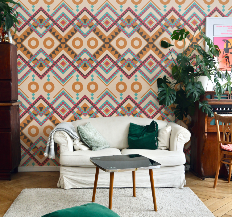 Monivärinen timanttikuvio Muut tekstuuritapetit - Tenstickers