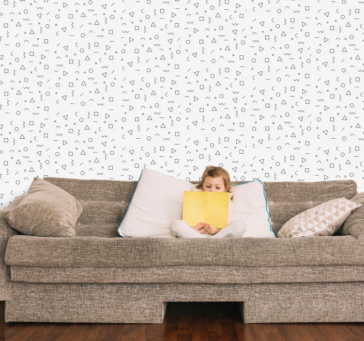 Minimalistinen muotoilu geometrinen tapetti - Tenstickers
