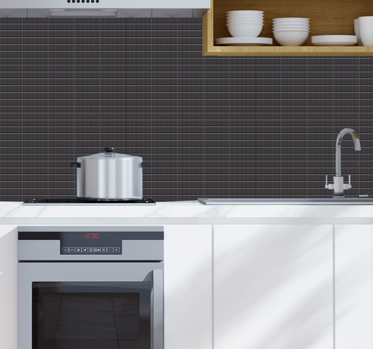 Pienet mustat laatat 3D tapetti - Tenstickers