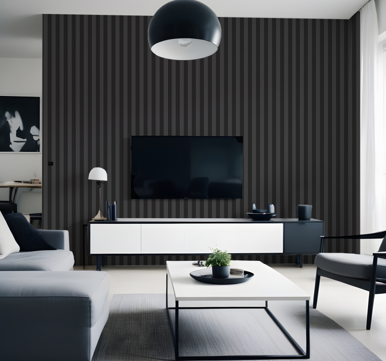 Mustia sävyjä pystysuora raitatapetti - Tenstickers