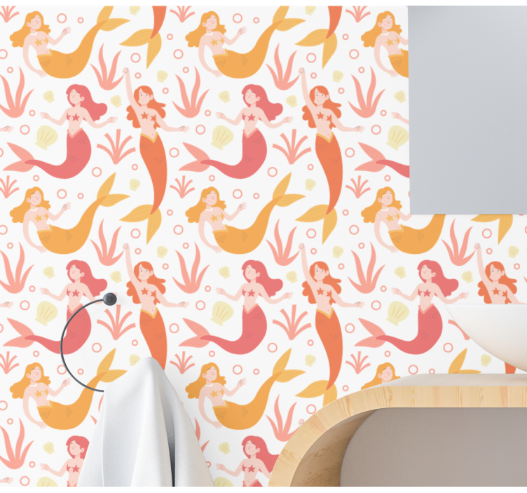 Myyttiset meritanssijat perhostapetti - Tenstickers