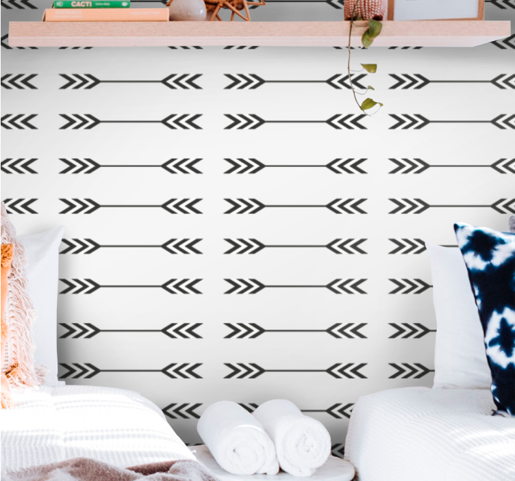 Minimalistisia nuolikuvioita muokattava tapetti - Tenstickers