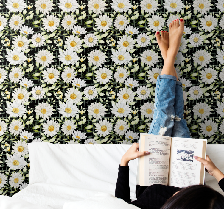 Päivänkakkara kukka näyttö kukkatapetti - Tenstickers