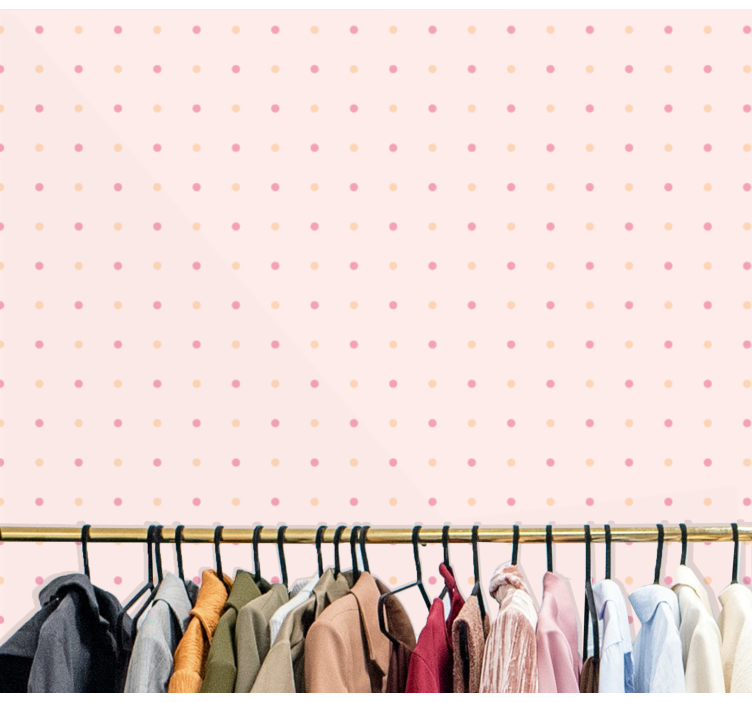 Pisteitä vaaleanpunainen ruusu makuuhuoneen tapetti - Tenstickers