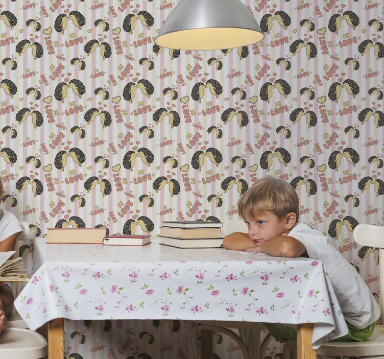 Porcupine rakastunut siili tapetti - Tenstickers