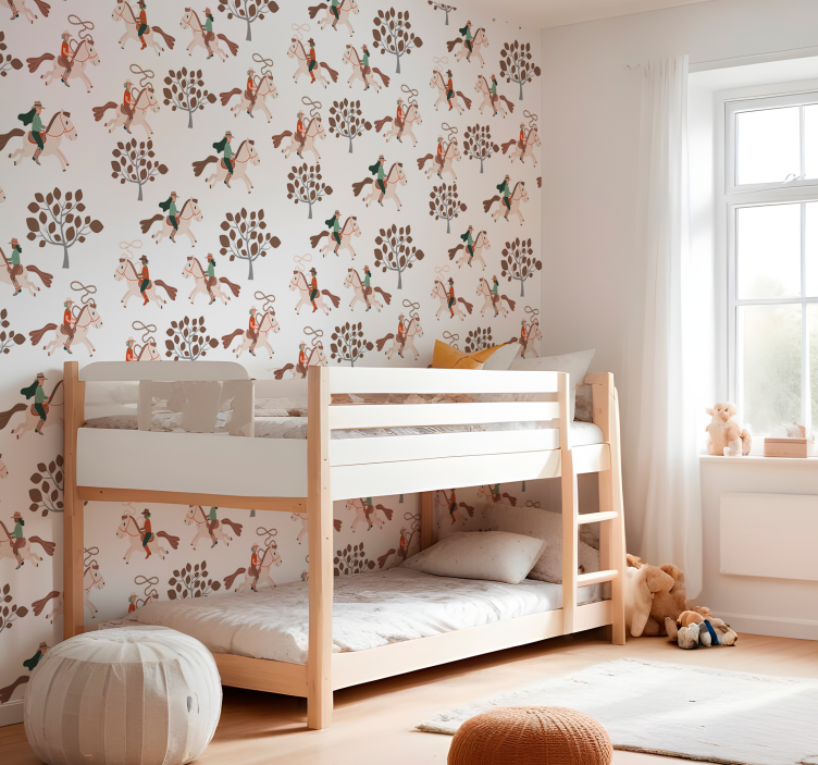 Ratsastaa metsässä hevonen tapetti - Tenstickers