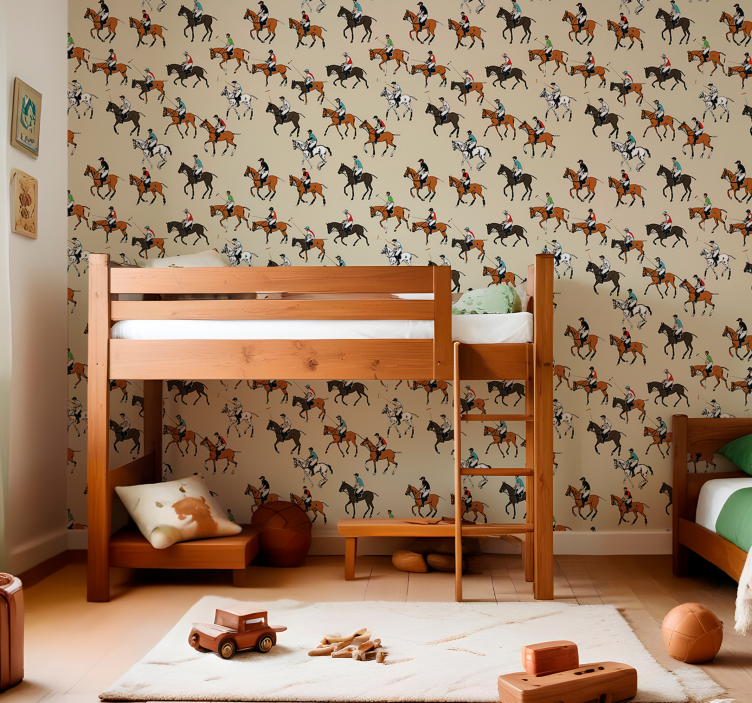 Ratsastuksen teema hevonen tapetti - Tenstickers