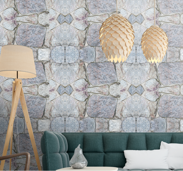 Rustiikkityylinen kiviefekti kiviseinä tapetti - Tenstickers