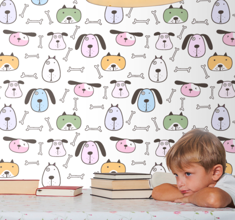 Sarjakuva koiran ystävät koira tapetti - Tenstickers