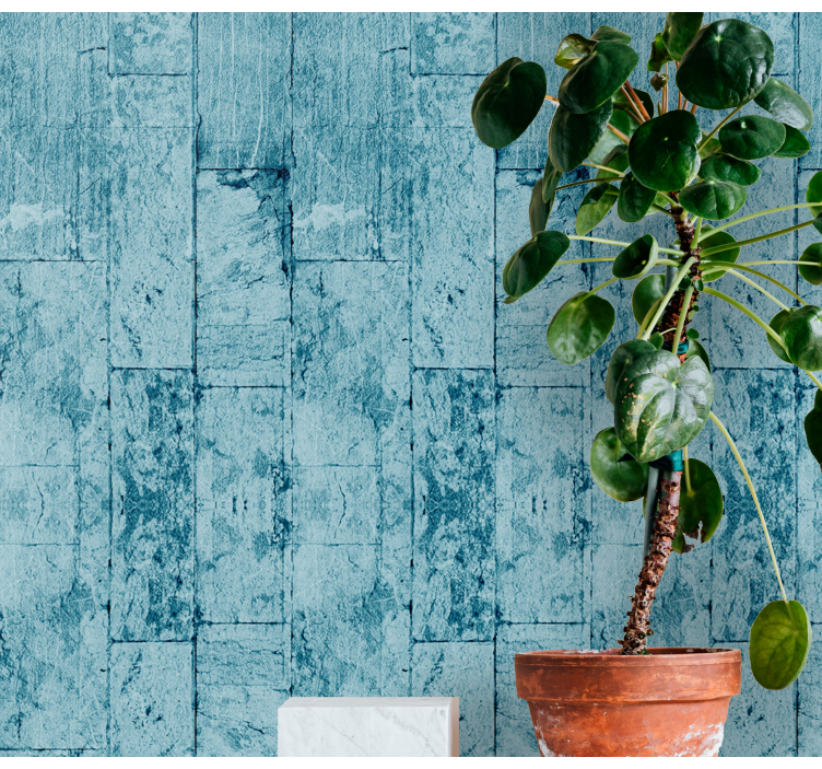 Sininen betoni betoni tapetti - Tenstickers