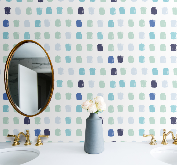 Siveltimen viivapisteitä ympyrät tapetti - Tenstickers