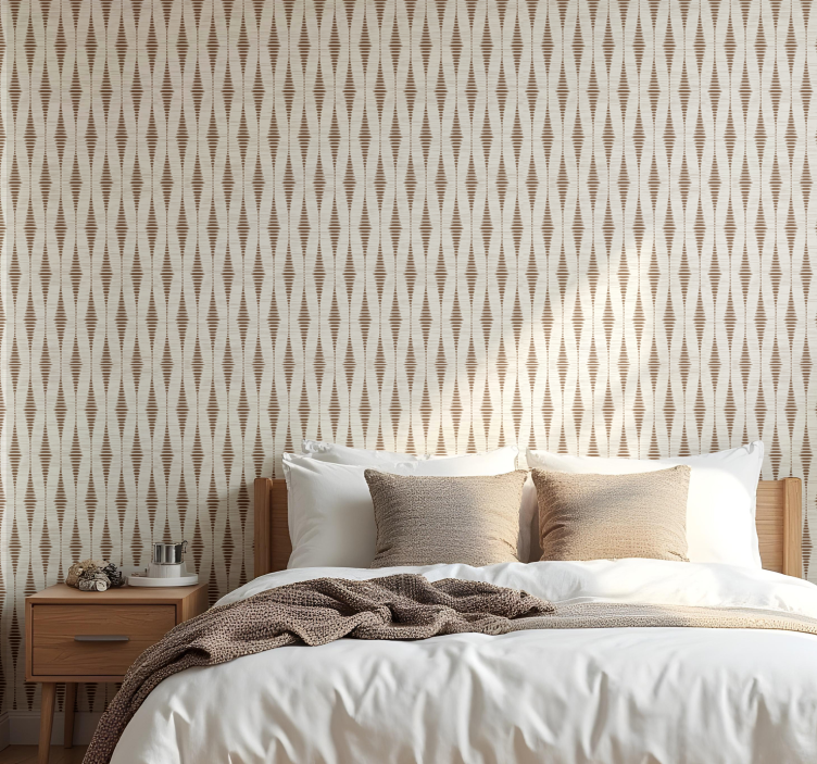 Suklaanruskea rabaul ikat geometrinen taustakuva - Tenstickers