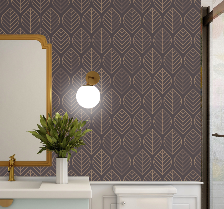 Syksyn lehdet tyylikäs muotoilu modernit tapetit - Tenstickers