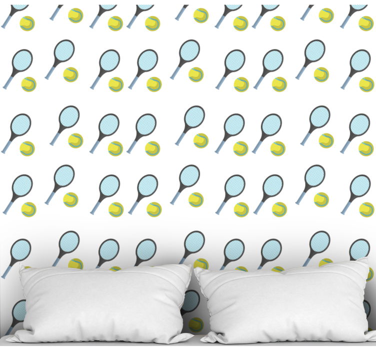 Tennismailat ja -pallot muokattava tapetti - Tenstickers