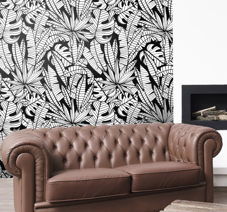 Trooppiset lehdet Viidakkotapetti - Tenstickers