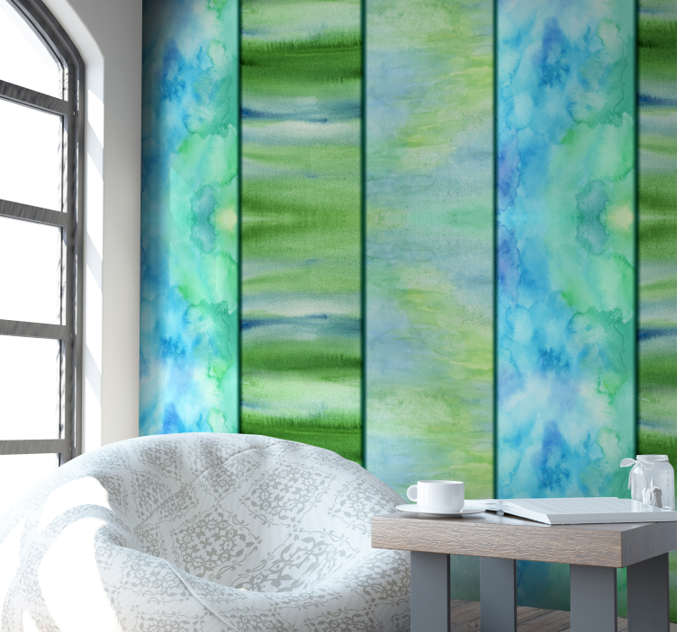 Turkoosi joet abstrakti tapetti - Tenstickers