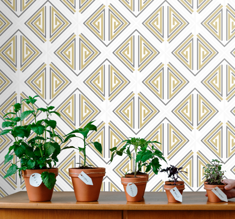 Tyylitellyt kolmiomaiset kuviot geometrinen tapetti - Tenstickers