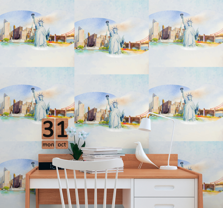 Urbaani maamerkkikollaasi new york tapetti - Tenstickers