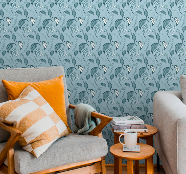 Skandinaavinen verso lehtitapetti - Tenstickers