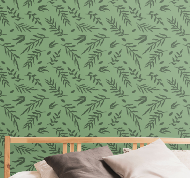 Vehreä viiniköynnöskuvio luonto tapetti - Tenstickers