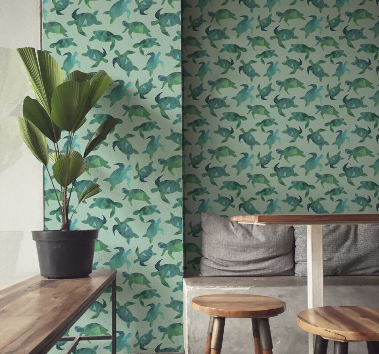 Vihreät kilpikonnat eläimen tapetti - Tenstickers