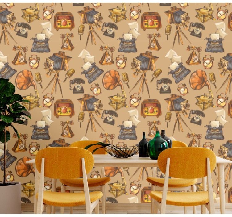 Vintage esinekollaasi vintage tapetti - Tenstickers