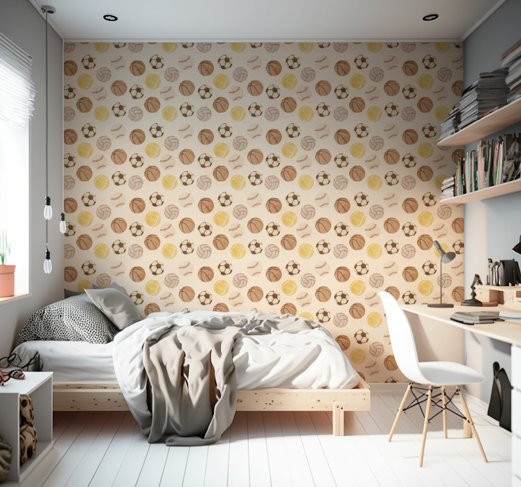 Vintage pallojen kuvio Muu vintage tapetti - Tenstickers