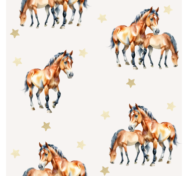 Äiti ja varsa hevostapetit - Tenstickers