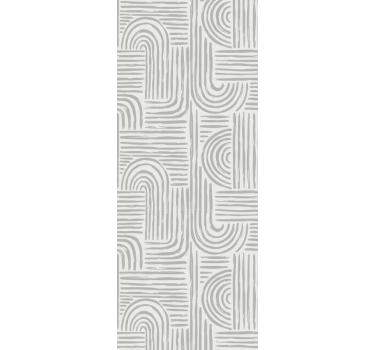 Tyylikkäät kaarevat linjat geometrinen tapetti - Tenstickers