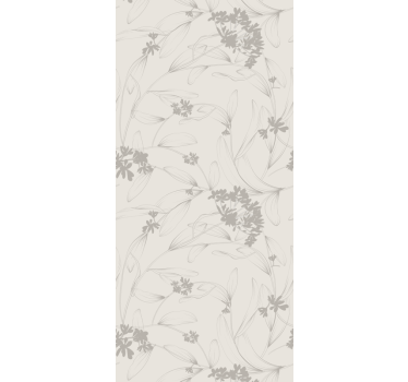 Beige ääriviivakuvio kukkatapetti - Tenstickers