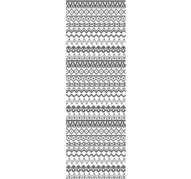 Harmaa ja valkoinen geometrinen kuvio Pohjoismainen tapetti - Tenstickers