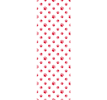 Punaisia tassunjälkiä koira tapetti - Tenstickers