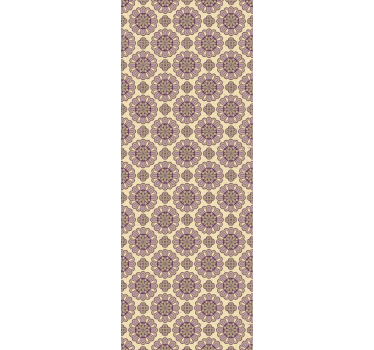 Koristeellinen beige kuvio kukkatapetti - Tenstickers