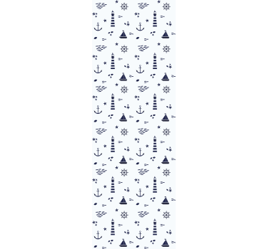 Pohjoismaisia merenkulkuelementtejä lastenhuoneen tapetti - Tenstickers