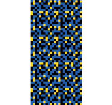 Pikselöityjä värilohkoja geometrinen tapetti - Tenstickers