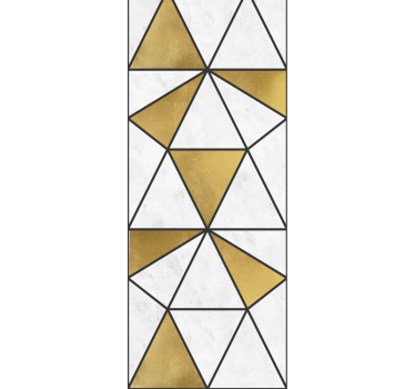 Geometriset marmoripinnat kolmiokuvioinen tapetti - Tenstickers