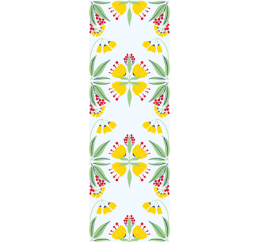 Keltainen kukka-asetelma kukkatapetti - Tenstickers