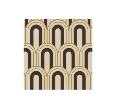 1970-luvun art deco -kaaret vintage tapetti - Tenstickers
