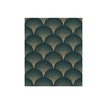 1920-luvun art deco -viuhkoja vintage tapetti - Tenstickers