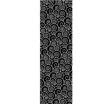 Musta ja valkoinen aallot geometrinen tapetti - Tenstickers