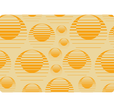 Retro oranssit auringot geometrinen tapetti - Tenstickers